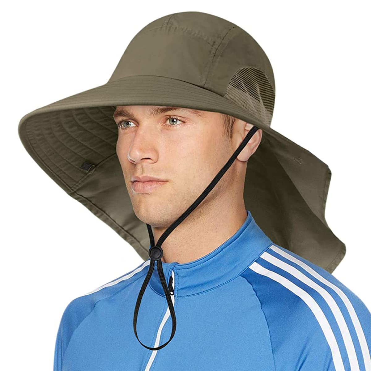 GUSTAVE Wide Brim Summer Cap for Men&Women Hat for Men with Neck Flap, UPF50+ Hiking Safari Fishing Hat for Men Women, Sun Protection Beach Hats, Sun Hats for Women Summer Hat Green GUSTAVE Wide Brim Summer Cap for Men&Women Hat for Men with Neck Flap, UPF50+ Hiking Safari Fishing Hat for Men Women, Sun Protection Beach Hats, Sun Hats for Women Summer Hat Green